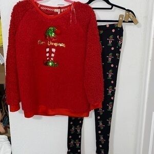 Poof Christmas pajama set